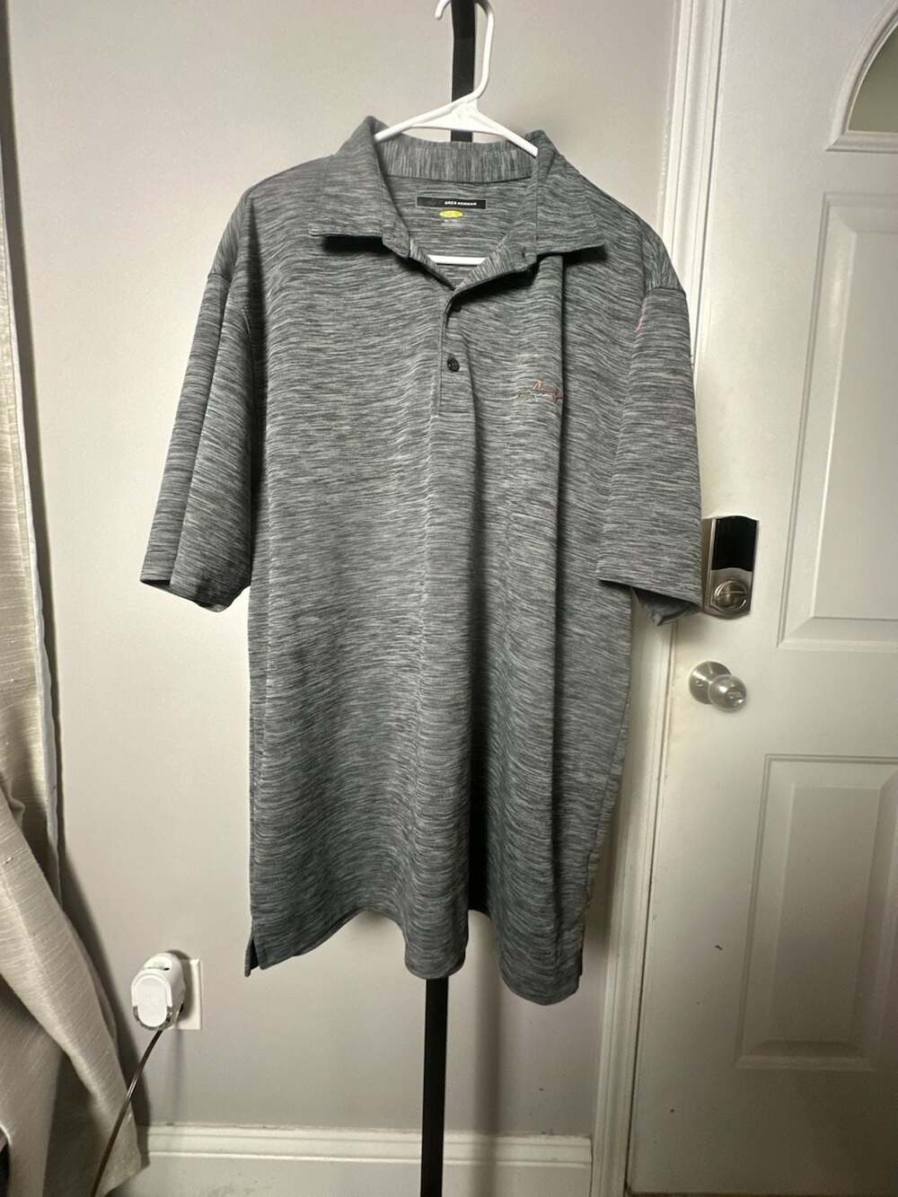 Greg Norman Men's Gray Heather PlayDry Performance Golf Polo Shirt Size XXL#941